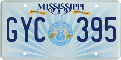 MS license plate GYC395