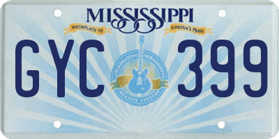 MS license plate GYC399