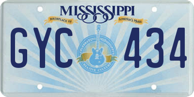 MS license plate GYC434