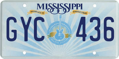 MS license plate GYC436