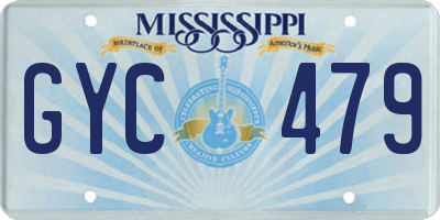 MS license plate GYC479