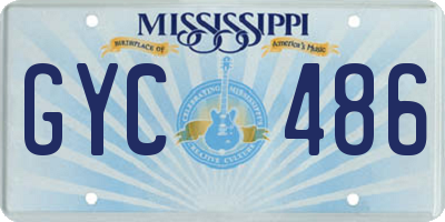MS license plate GYC486