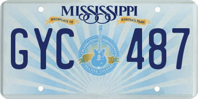 MS license plate GYC487