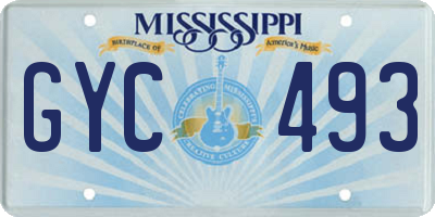 MS license plate GYC493