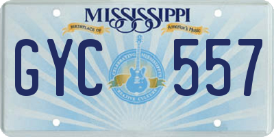 MS license plate GYC557