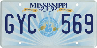 MS license plate GYC569