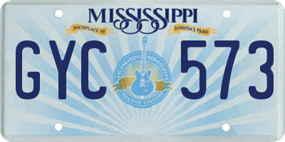 MS license plate GYC573
