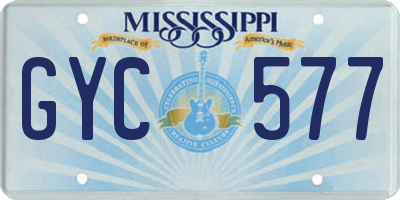 MS license plate GYC577