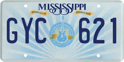 MS license plate GYC621