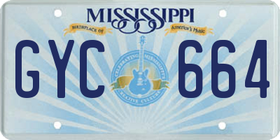 MS license plate GYC664