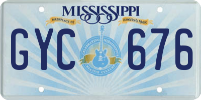 MS license plate GYC676