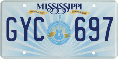 MS license plate GYC697
