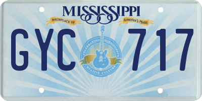 MS license plate GYC717