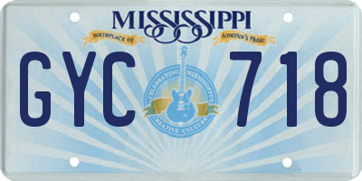 MS license plate GYC718