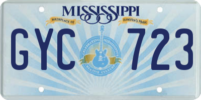 MS license plate GYC723