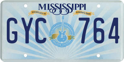 MS license plate GYC764