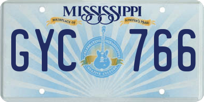 MS license plate GYC766