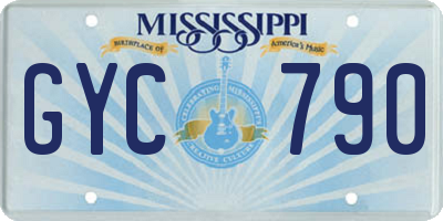 MS license plate GYC790