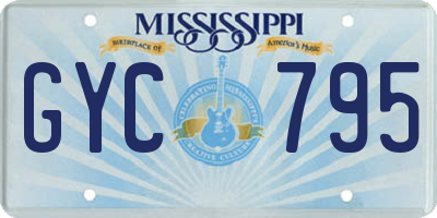 MS license plate GYC795