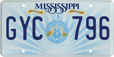 MS license plate GYC796