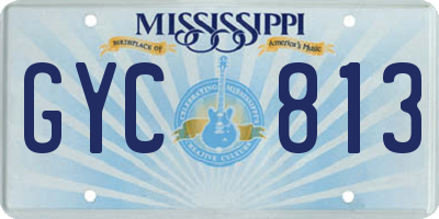 MS license plate GYC813
