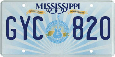 MS license plate GYC820
