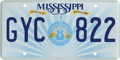 MS license plate GYC822