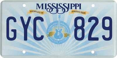 MS license plate GYC829