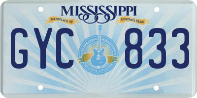 MS license plate GYC833