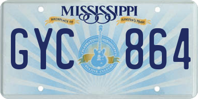 MS license plate GYC864