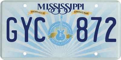 MS license plate GYC872