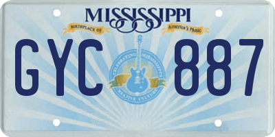 MS license plate GYC887