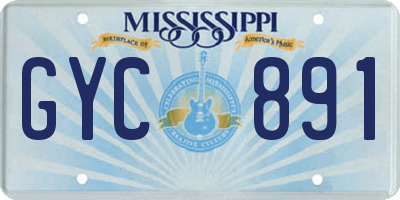 MS license plate GYC891