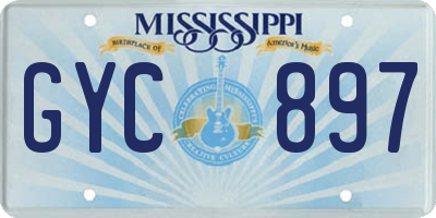 MS license plate GYC897