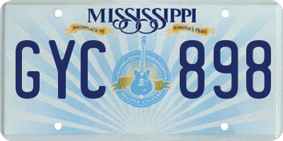 MS license plate GYC898