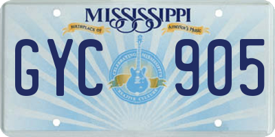 MS license plate GYC905