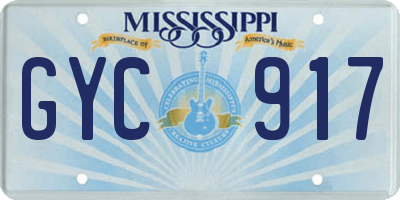 MS license plate GYC917