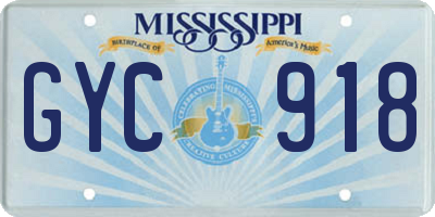 MS license plate GYC918