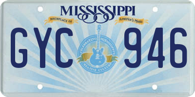 MS license plate GYC946