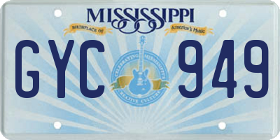 MS license plate GYC949