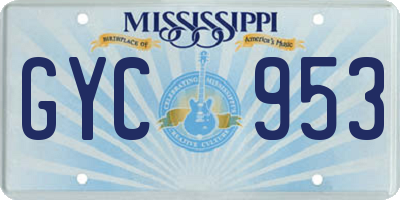 MS license plate GYC953