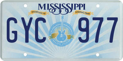 MS license plate GYC977