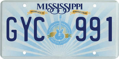 MS license plate GYC991
