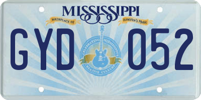 MS license plate GYD052