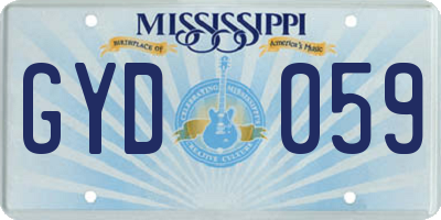 MS license plate GYD059