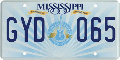 MS license plate GYD065