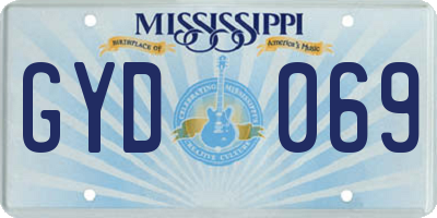 MS license plate GYD069