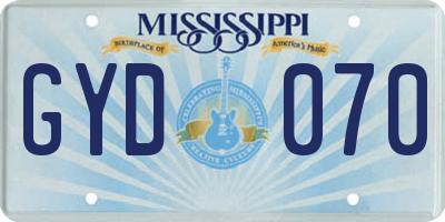 MS license plate GYD070