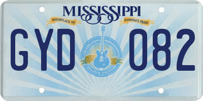 MS license plate GYD082