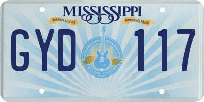 MS license plate GYD117